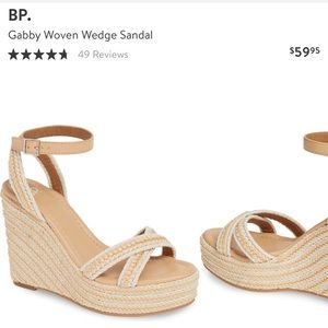 BP. Gabby Woven Wedge Sandal